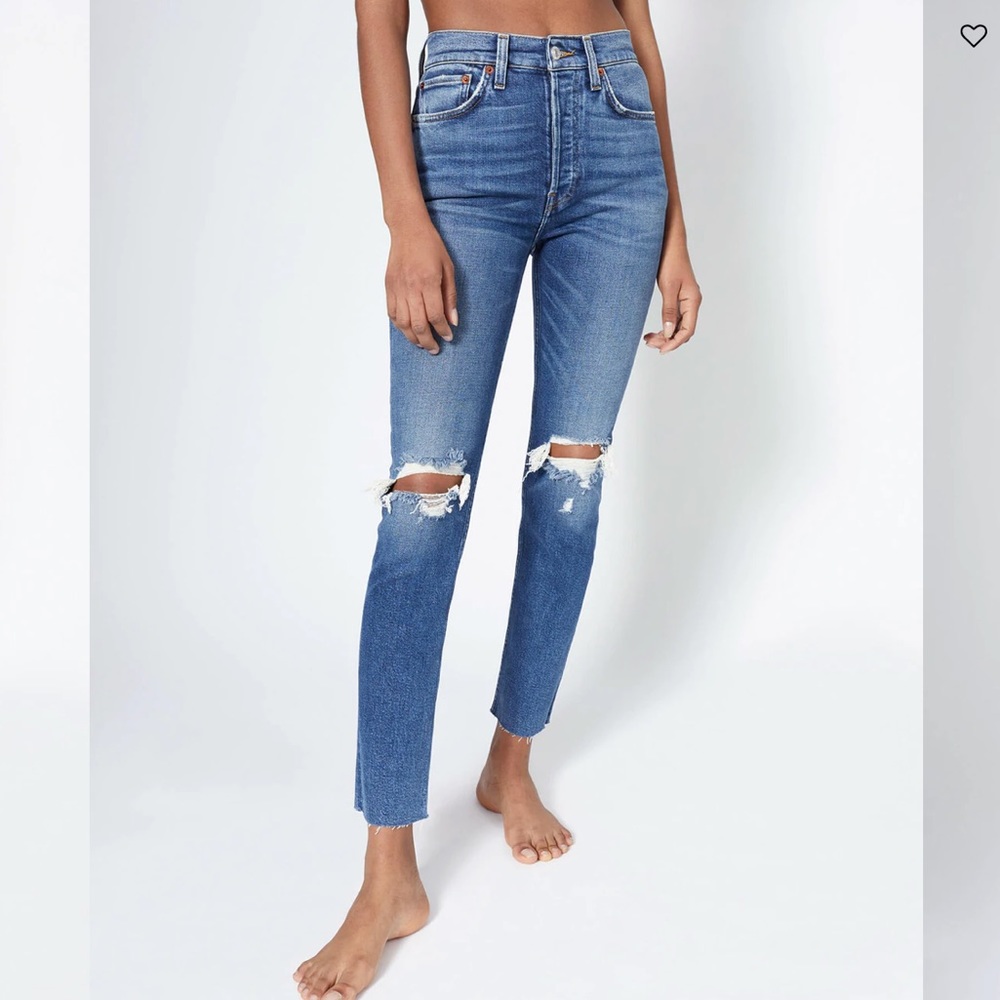 Re/done Comfort Stretch High Rise Ankle Crop